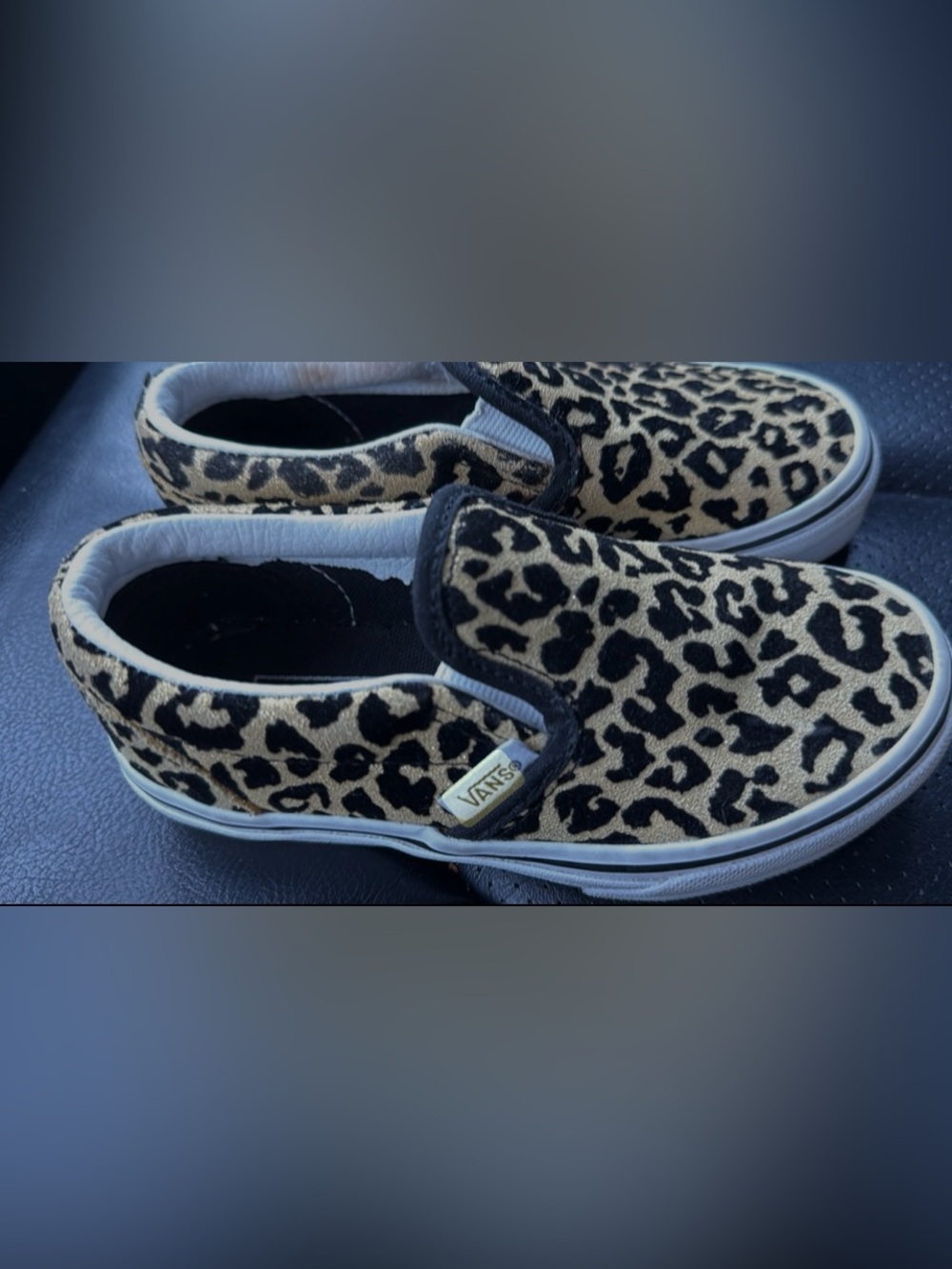 Vans Kids Leopard Print Slip-On shoes size 11
